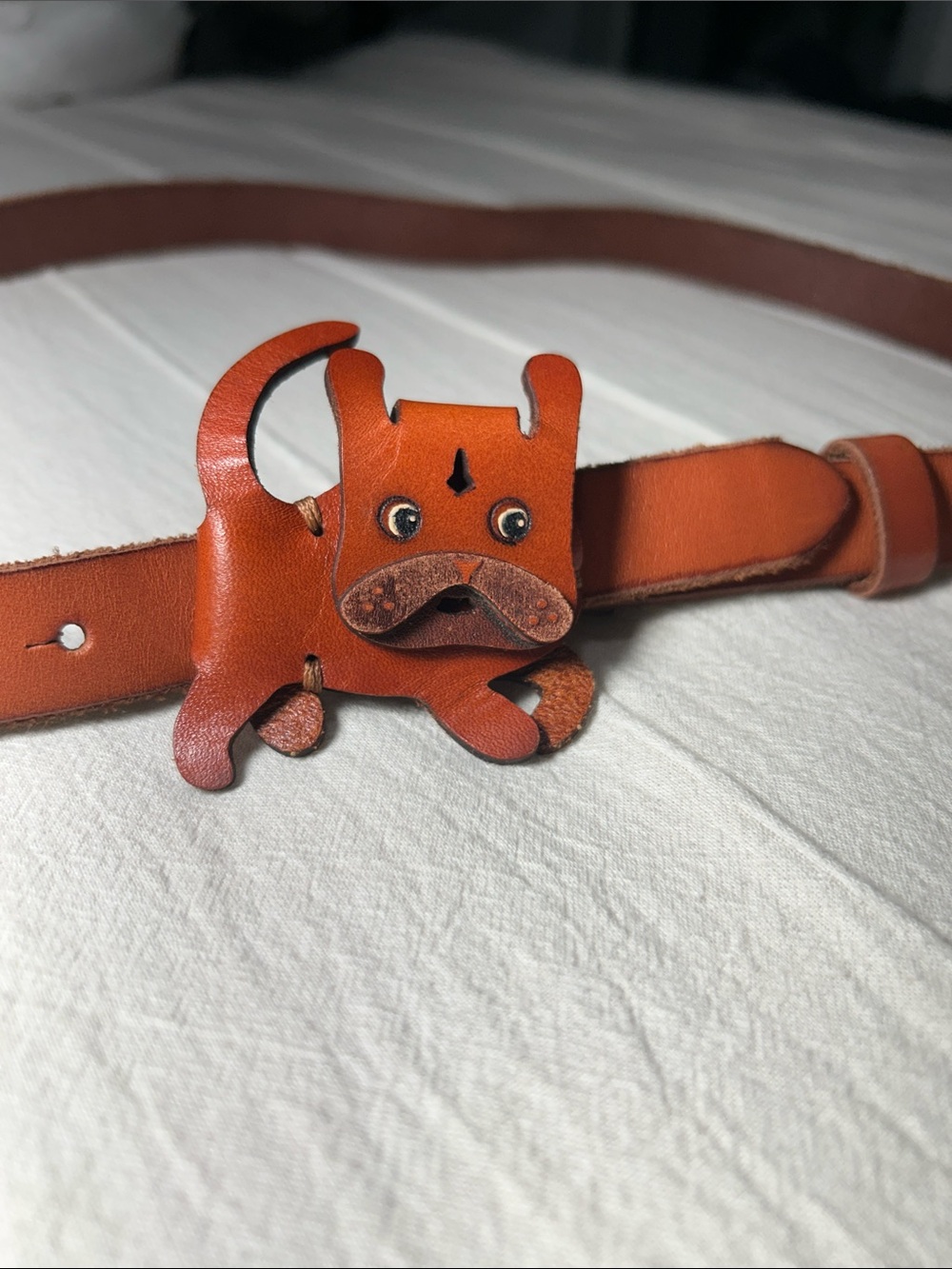 Vintage Novelty Leather Dog Belt Vanca Craft Style Boho Whimsigoth 🐕